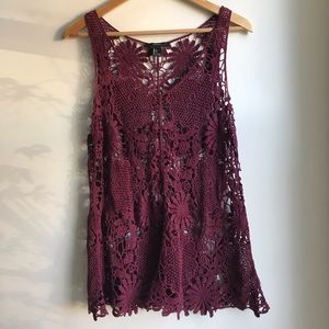 Forever 21 Crochet Top L